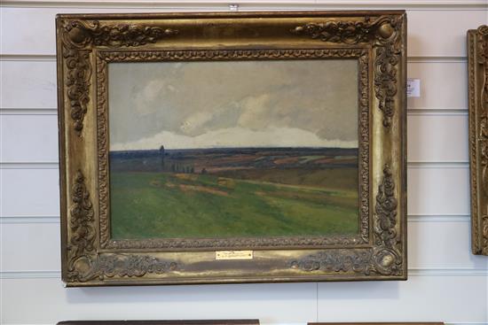 Attributed to Charles-Francois Daubigny (1817-1878) Near Bergerac 12.5 x 17.75in.